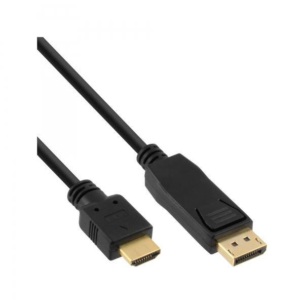 InLine® DisplayPort zu HDMI Konverter Kabel, schwarz, 3m