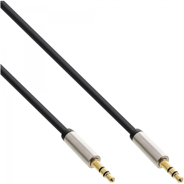 InLine® Slim Audio Kabel Klinke 3,5mm ST/ST, Stereo, 0,5m