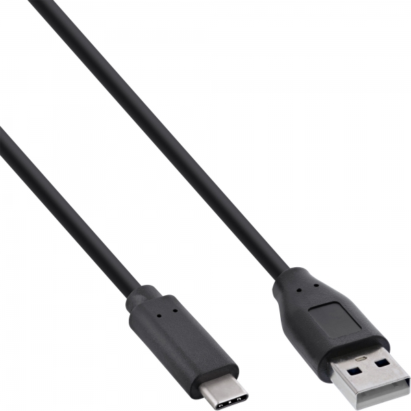 InLine® USB 2.0 Kabel, USB-C Stecker an A Stecker, schwarz, 5m, USB 2.0, USB, Kabel, Produkte