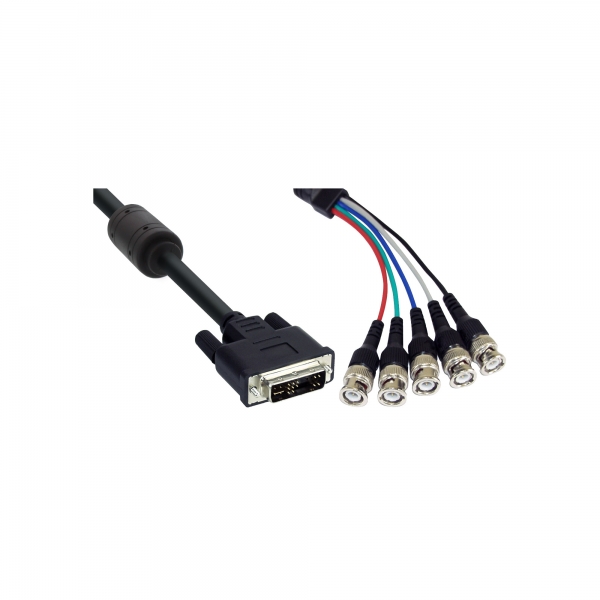 InLine® DVI BNC Kabel, 5x BNC Stecker an DVI-A (12+5) Stecker, 3m