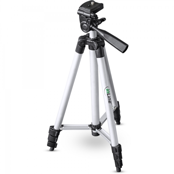 InLine® Stativ für Digitalkameras und Videokameras, Aluminium, Höhe max. 1,30m
