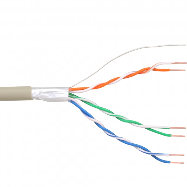 InLine® Telefon-Kabel 6-adrig, 3x2x0,6mm, zum Verlegen, 100m Rolle