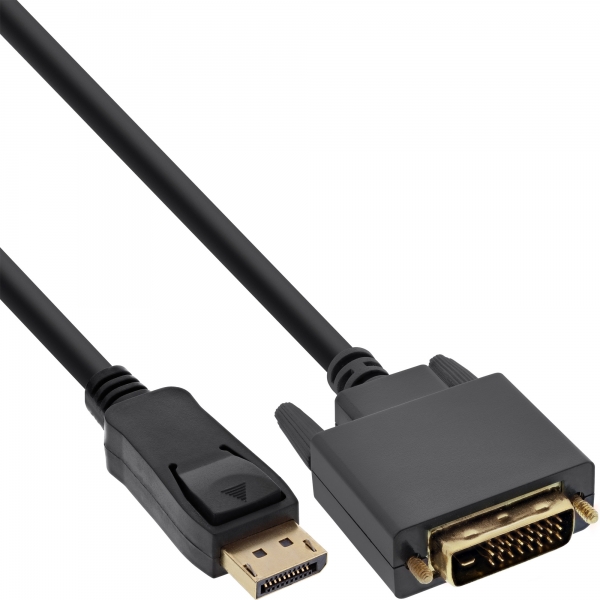 InLine® DisplayPort zu DVI Konverter Kabel, schwarz, 2m