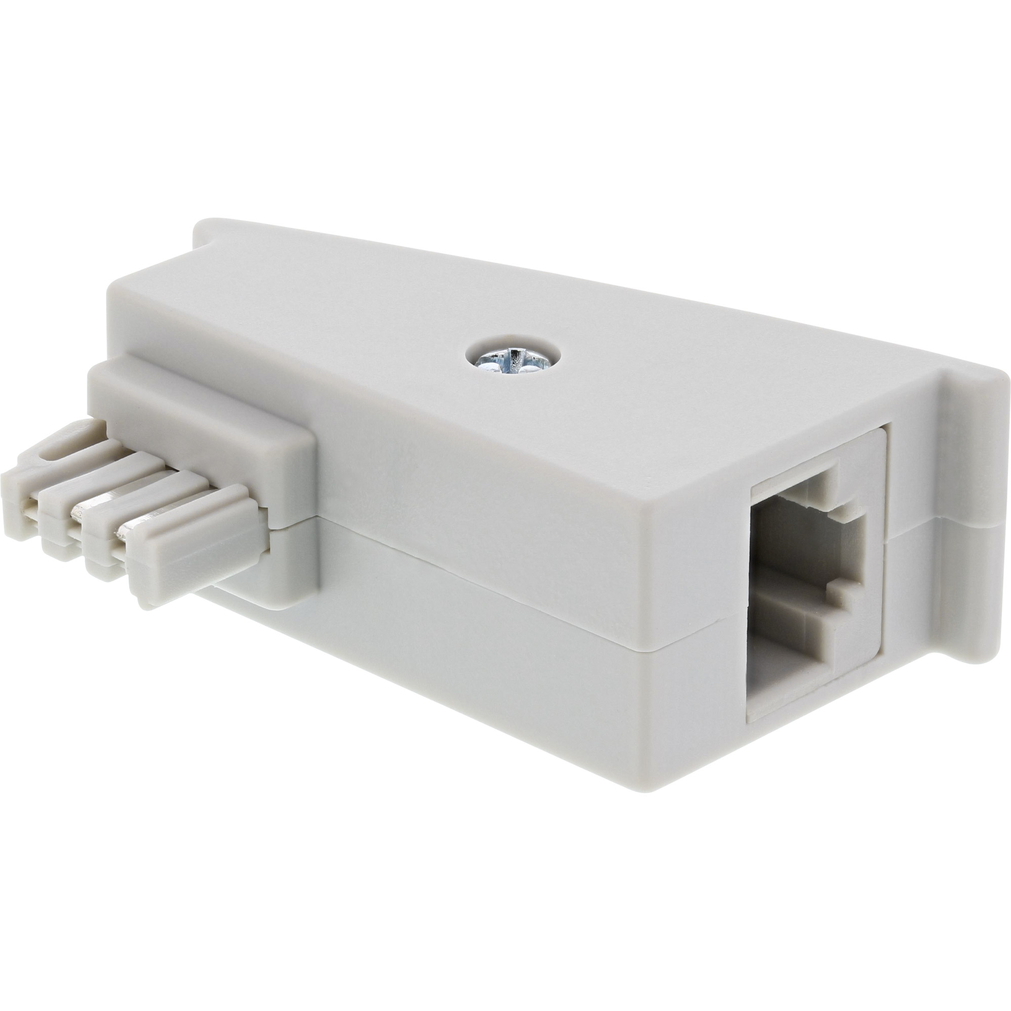 InLine® TAE-F DSL Adapter, TAE-F Stecker auf RJ45 Buchse, 8P2C für Fritzbox, TAE / ISDN / Western, Adapter / Konverter, Produkte