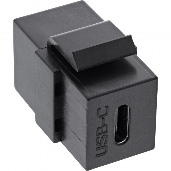 USB 3.1 Snap-In Einsatz, USB-C Buchse / Buchse, schwarz, Snap-In  Modulsystem, Installation / Reinigung, Produkte