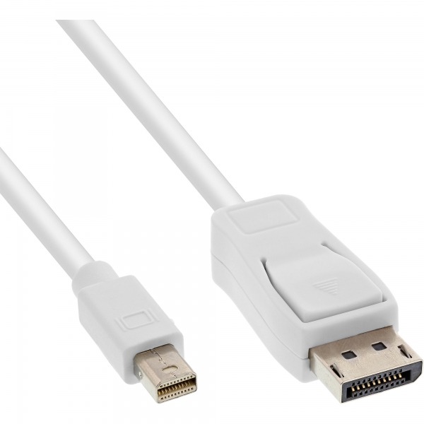 InLine® Mini DisplayPort zu DisplayPort Kabel, weiß, 2m