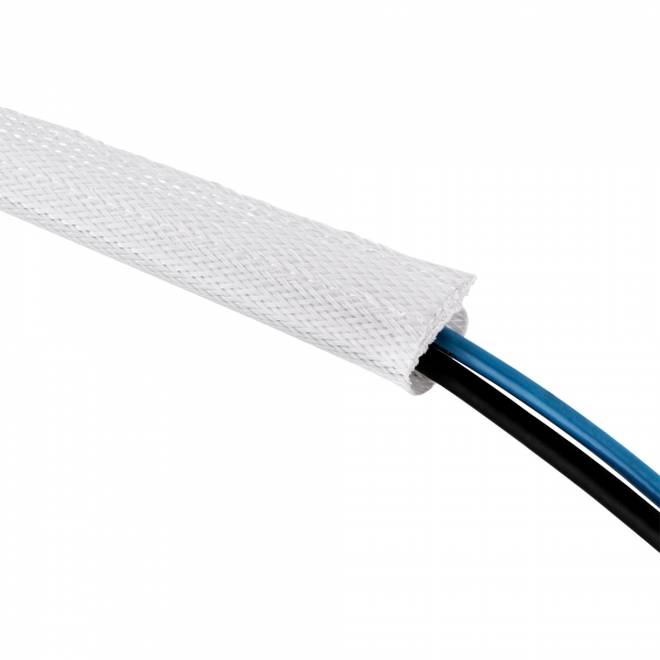 InLine® Kabelschlauch, Gewebeschlauch mit Klettverschluss, 1m x 40mm weiß, Kabelkanal, Installation / Reinigung, Produkte