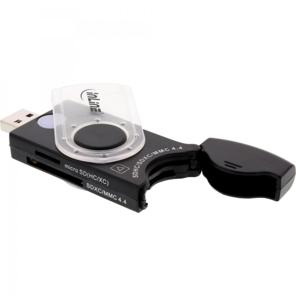 InLine® USB 3.0 Mobile Card Reader mit 2 Laufwerken, für SD, SDHC, SDXC, microSD