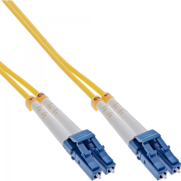 InLine® LWL Duplex Kabel, LC/LC, 9/125µm, OS2, 0,5m